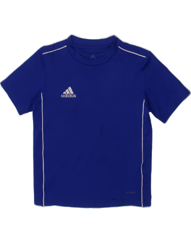 Men's Three-Quarter Sleeved TopsADIDAS Boys Climalite Graphic T-Shirt Top 7-8 Years XS Blue Polyester Men's Three-Quarter Sleeved TopsADIDAS Boys Climalite Graphic T-Shirt Top 7-8 Years XS Blue Polyester