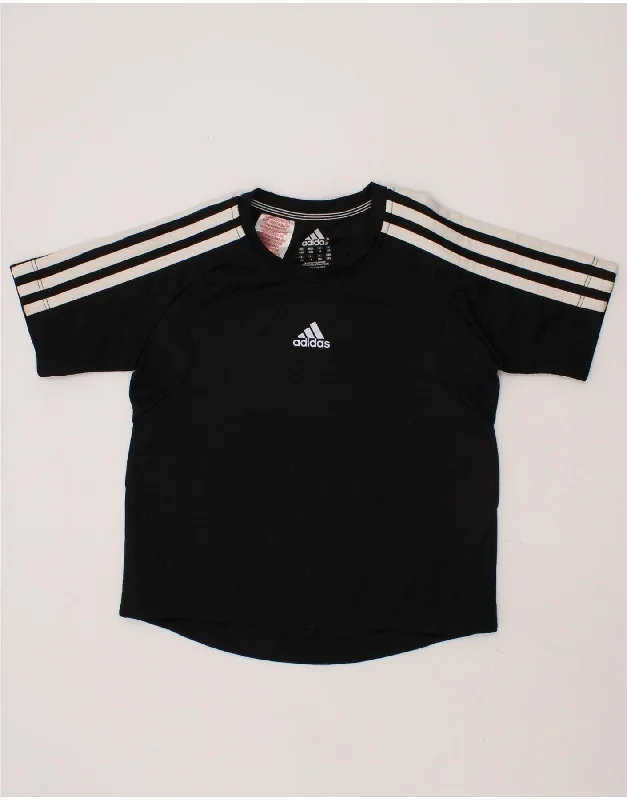 Men's Shirts with Appliquéd SleevesADIDAS Boys Climalite T-Shirt Top 5-6 Years Black Polyester Men's Shirts with Appliquéd SleevesADIDAS Boys Climalite T-Shirt Top 5-6 Years Black Polyester