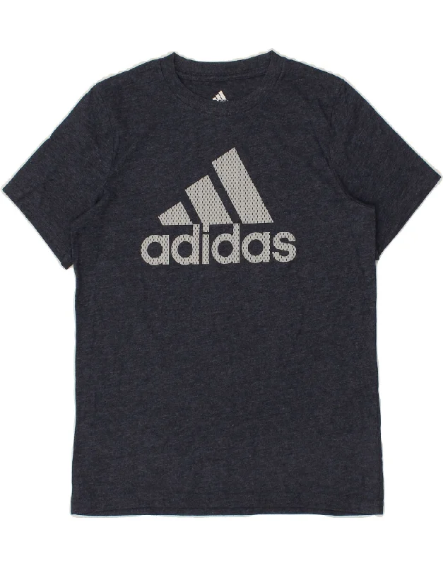 Men's Shirts with Full PlacketsADIDAS Boys Graphic T-Shirt Top 10-11 Years Medium  Navy Blue Cotton