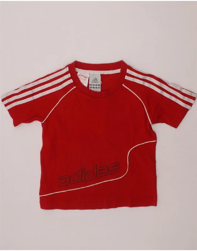 Men's Shirts for HikingADIDAS Boys Graphic T-Shirt Top 4-5 Years Red Cotton