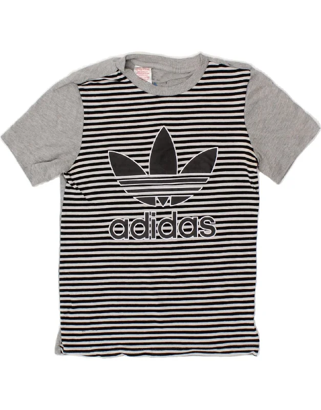 Men's Shirts with Contrast StitchingADIDAS Boys Graphic T-Shirt Top 9-10 Years Grey Striped Cotton Men's Shirts with Contrast StitchingADIDAS Boys Graphic T-Shirt Top 9-10 Years Grey Striped Cotton