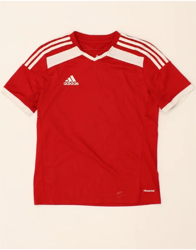 Men's Tailored Shirts for a Professional AppearanceADIDAS Boys T-Shirt Top 13-14 Years XL Red Colourblock Polyester Men's Tailored Shirts for a Professional AppearanceADIDAS Boys T-Shirt Top 13-14 Years XL Red Colourblock Polyester