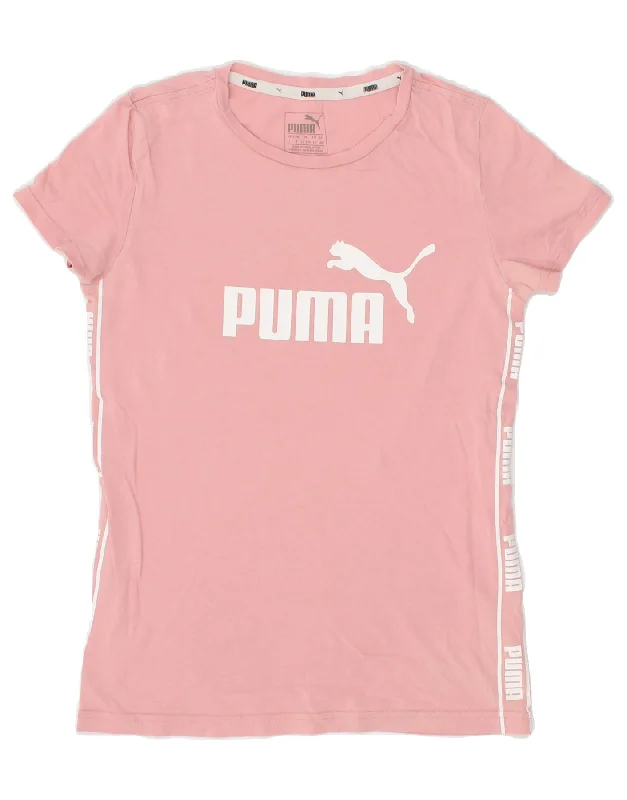 Men's Shirts with Rounded HemlinesADIDAS Girls Graphic T-Shirt Top 11-12 Years Large Pink Cotton