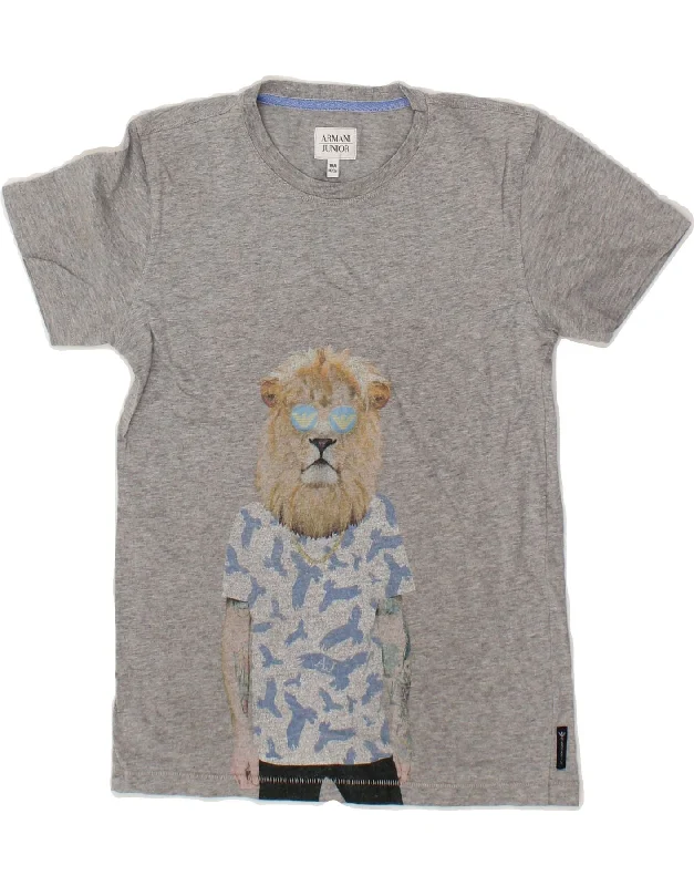 Men's Shirts with Striped PatternsARMANI JUNIOR Girls Graphic T-Shirt Top 9-10 Years Grey Men's Shirts with Striped PatternsARMANI JUNIOR Girls Graphic T-Shirt Top 9-10 Years Grey