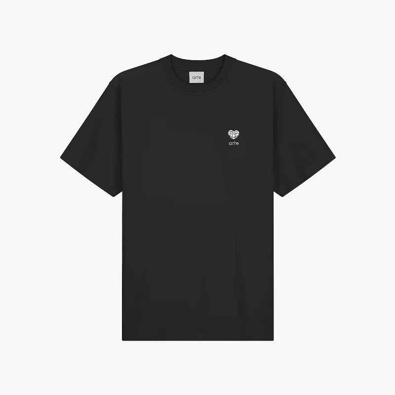 Men's Shirts with Embellished SleevesArte Heart Flower Logo T-shirt