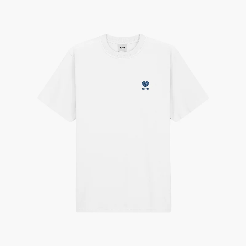 Men's Shirts with Embellished CollarsArte Heart Flower Logo T-shirt