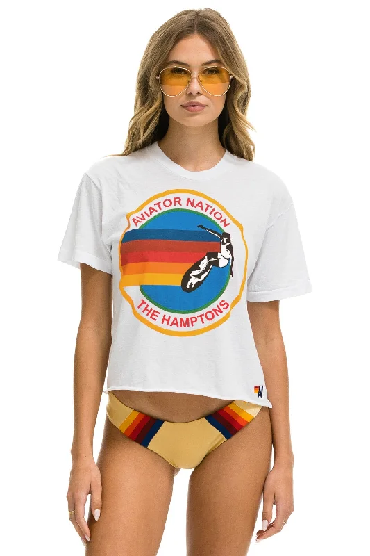 Men's Flowy Shirts for a Relaxed LookAVIATOR NATION HAMPTONS BOYFRIEND TEE - WHITE