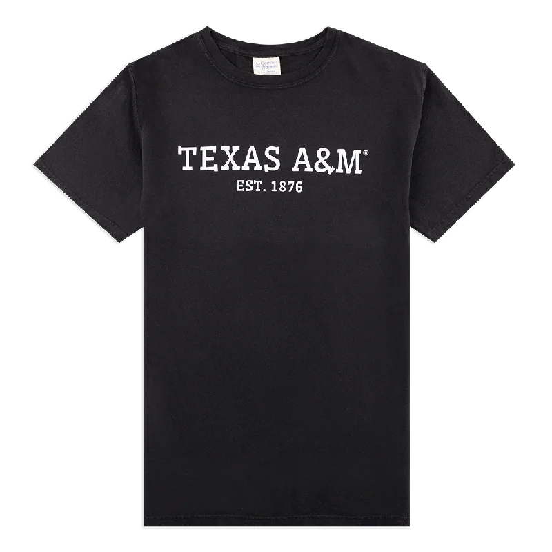 Men's Shirts with High NecksTexas A&M Basic Black T-Shirt
