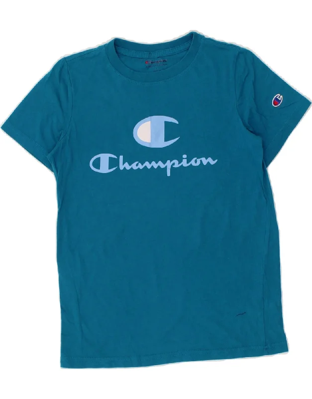 Men's Shirts with Logo EmbossmentsCHAMPION Boys Graphic T-Shirt Top 11-12 Years Large Blue Cotton Men's Shirts with Logo EmbossmentsCHAMPION Boys Graphic T-Shirt Top 11-12 Years Large Blue Cotton