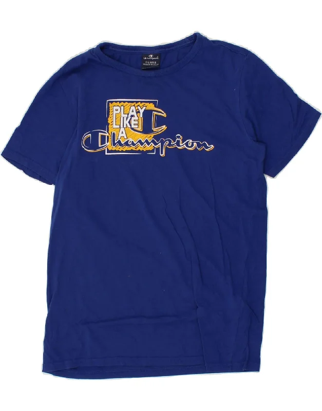 Elegant Men's Dress ShirtsCHAMPION Boys Graphic T-Shirt Top 13-14 Years XL Blue Cotton Elegant Men's Dress ShirtsCHAMPION Boys Graphic T-Shirt Top 13-14 Years XL Blue Cotton