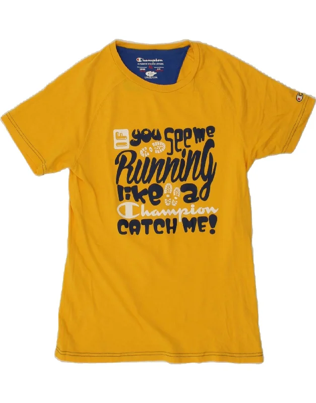 Men's Shirts with Mandarin CollarsCHAMPION Boys Graphic T-Shirt Top 13-14 Years XL Yellow Men's Shirts with Mandarin CollarsCHAMPION Boys Graphic T-Shirt Top 13-14 Years XL Yellow