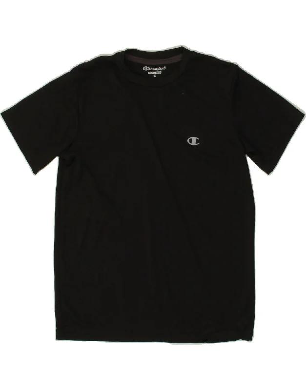 Men's Shirts with Belt LoopsCHAMPION Boys T-Shirt Top 9-10 Years Medium Black Polyester Men's Shirts with Belt LoopsCHAMPION Boys T-Shirt Top 9-10 Years Medium Black Polyester