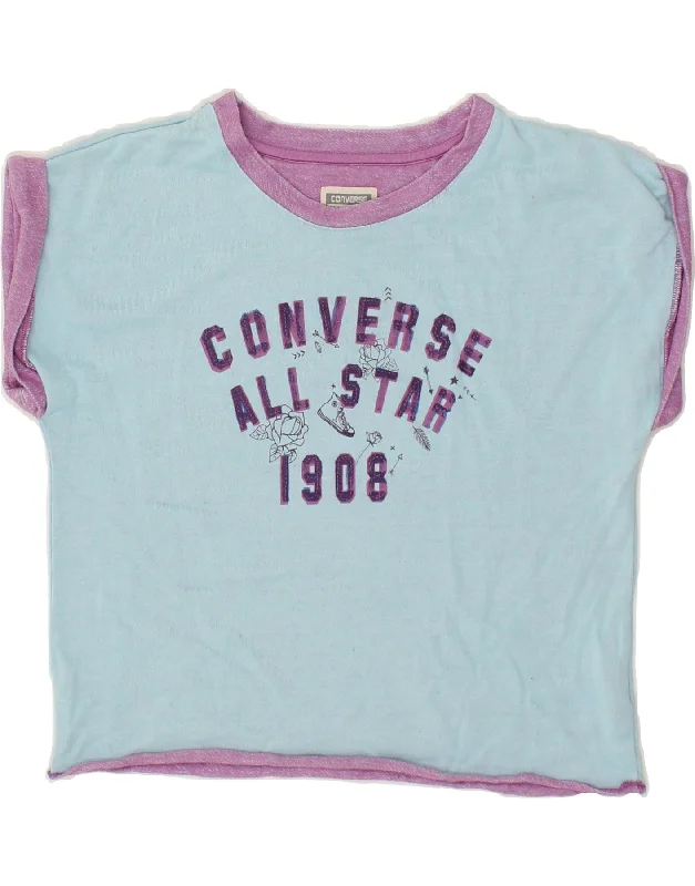 Men's Shirts with Graphic PrintsCONVERSE Girls Graphic T-Shirt Top 13-14 Years XL Blue Polyester Men's Shirts with Graphic PrintsCONVERSE Girls Graphic T-Shirt Top 13-14 Years XL Blue Polyester