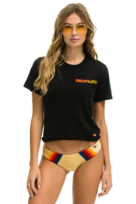 Men's Shirts with Floral PrintsDREAMLAND LOGO BOYFRIEND TEE	- BLACK