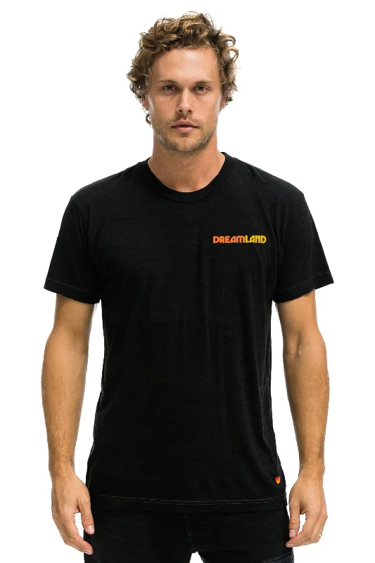 Men's Shirts with Striped PatternsDREAMLAND LOGO UNISEX CREW TEE - BLACK