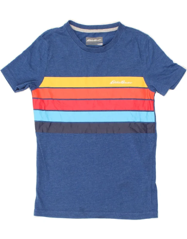 Men's Shirts with Cowl NecksEDDIE BAUER Boys T-Shirt Top 7-8 Years Small Blue Striped Cotton Men's Shirts with Cowl NecksEDDIE BAUER Boys T-Shirt Top 7-8 Years Small Blue Striped Cotton