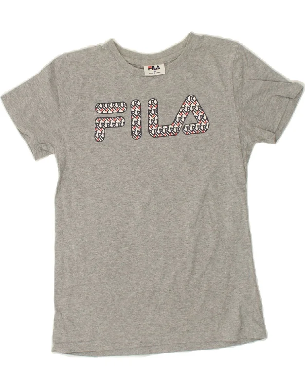 Men's Shirts with Belt LoopsFILA Boys Graphic T-Shirt Top 9-10 Years Grey Cotton
