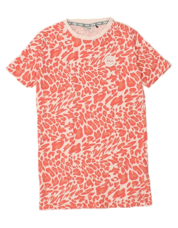 Men's Shirts with Rounded HemlinesFILA Girls Graphic T-Shirt Dress 9-10 Years Red Animal Print Cotton Men's Shirts with Rounded HemlinesFILA Girls Graphic T-Shirt Dress 9-10 Years Red Animal Print Cotton