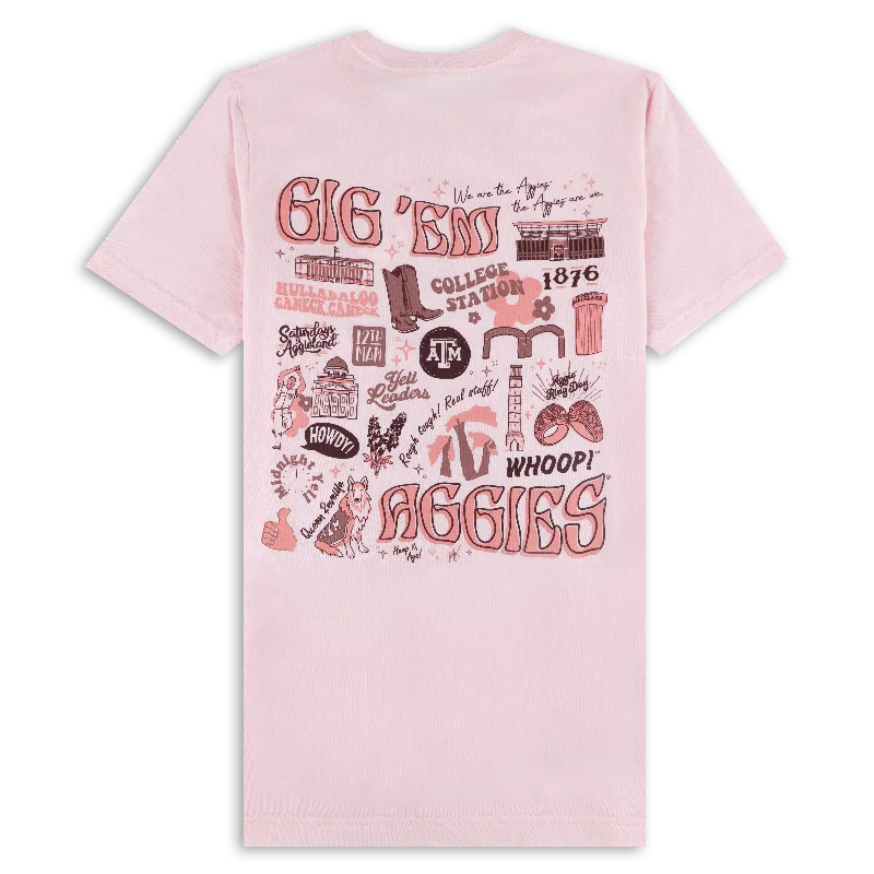 Men's Shirts with Abstract DesignsTexas A&M Gig 'Em Aggies Collage T-Shirt