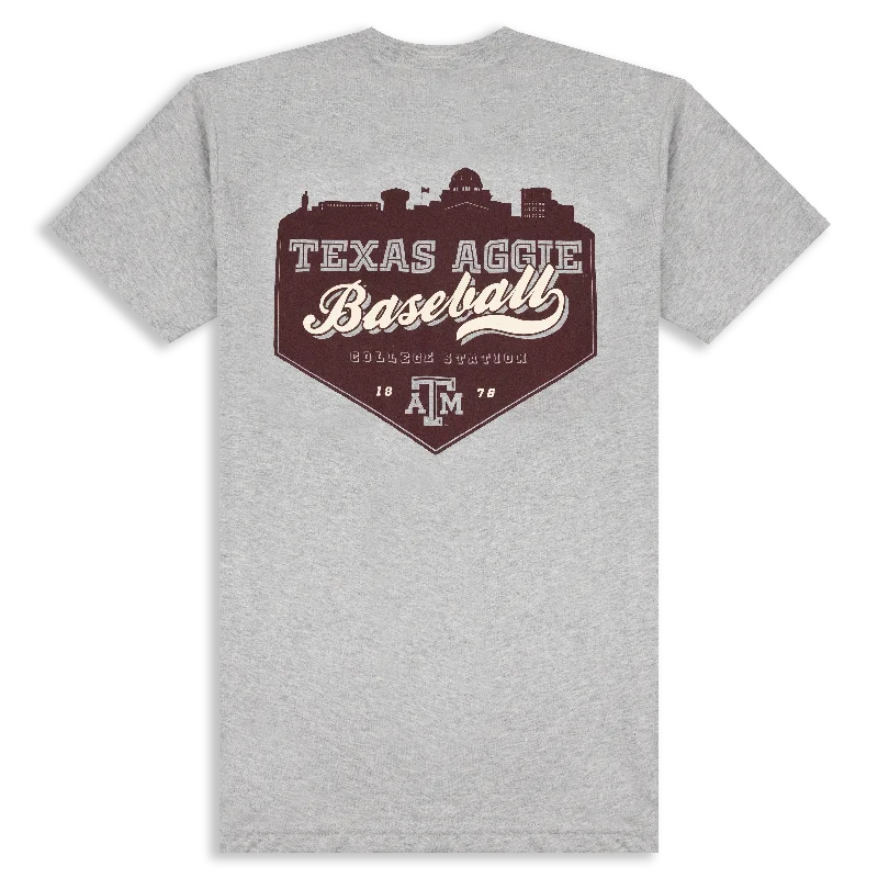 Men's Shirts with Bow TiesTexas Aggie Baseball Gray T-Shirt