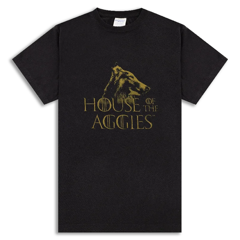 Men's Three-Quarter Sleeved TopsHouse of The Aggies Reveille Black T-Shirt
