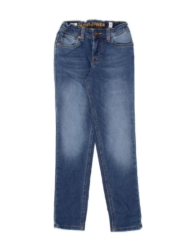 Men's Straight-Leg JeansJACK & JONES Boys GLENN Slim Jeans 9-10 Years W22 L26 Blue Cotton