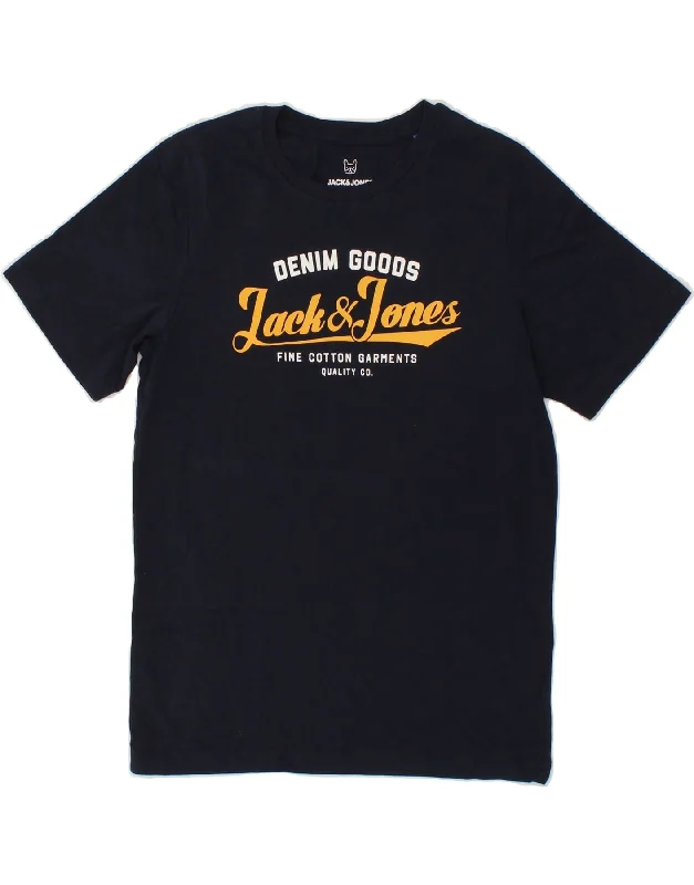 Men's Shirts with Hook-and-Loop ClosuresJACK & JONES Boys Graphic T-Shirt Top 13-14 Years Navy Blue Cotton Men's Shirts with Hook-and-Loop ClosuresJACK & JONES Boys Graphic T-Shirt Top 13-14 Years Navy Blue Cotton