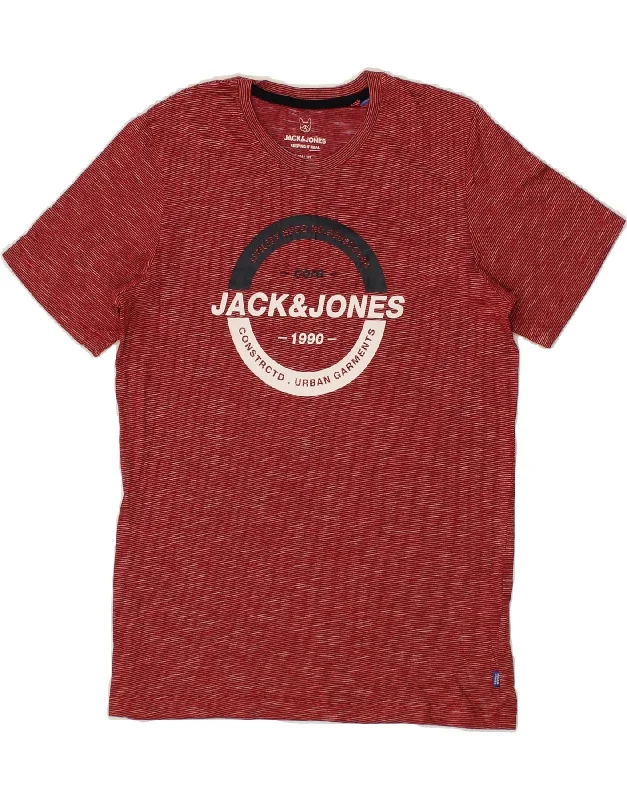 Men's Shirts with Single-Breasted DesignsJACK & JONES Boys Graphic T-Shirt Top 13-14 Years Red Pinstripe Cotton