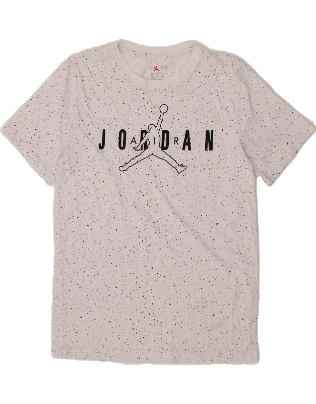 Men's Shirts with Barrel CuffsJORDAN Boys Graphic T-Shirt Top 13-14 Years XL White Spotted Cotton Men's Shirts with Barrel CuffsJORDAN Boys Graphic T-Shirt Top 13-14 Years XL White Spotted Cotton