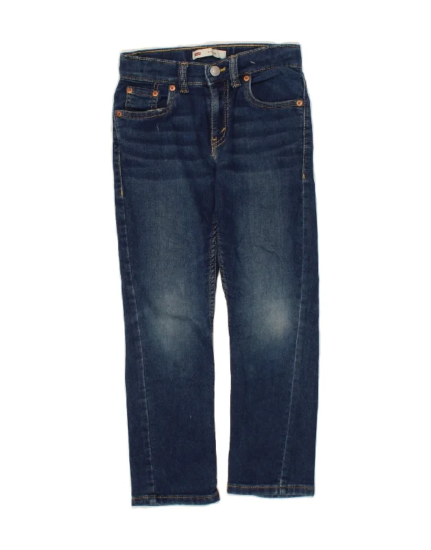 Hipster Men's JeansLEVI'S Boys 511 Slim Jeans 6-7 Years W22 L20 Navy Blue Cotton