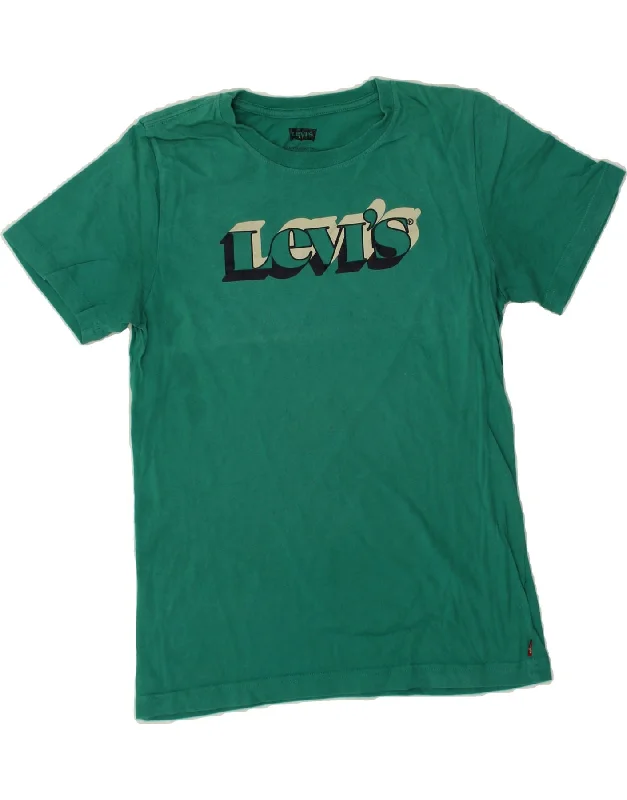Men's Shirts with Embroidered DesignsLEVI'S Boys Graphic T-Shirt Top 13-14 Years Green Cotton Men's Shirts with Embroidered DesignsLEVI'S Boys Graphic T-Shirt Top 13-14 Years Green Cotton