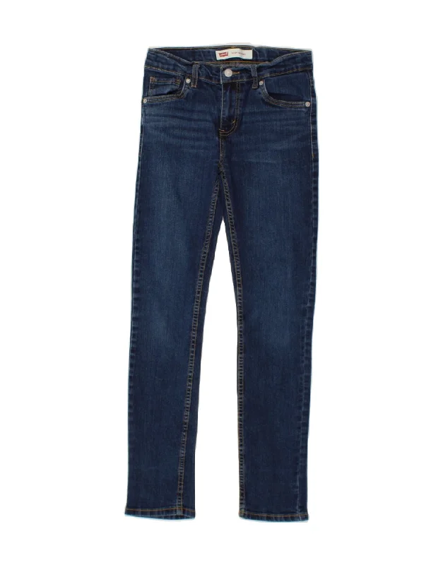 High-Waisted Bootcut Men's JeansLEVI'S Girls 510 Skinny Jeans 13-14 Years W26 L29 Blue Cotton High-Waisted Bootcut Men's JeansLEVI'S Girls 510 Skinny Jeans 13-14 Years W26 L29 Blue Cotton