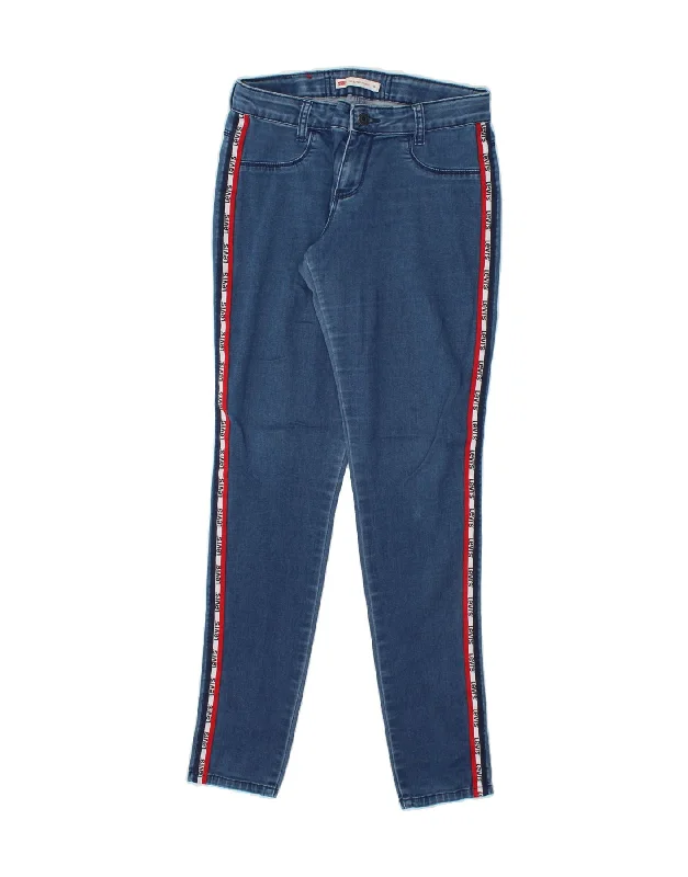 Stylish Men's JeansLEVI'S Girls 710 Graphic Super Skinny Jeans 15-16 Years W26 L31  Blue