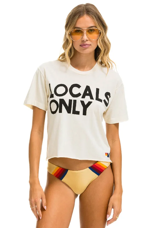 Men's Shirts with Geometric PatternsLOCALS ONLY BOYFRIEND TEE - VINTAGE WHITE