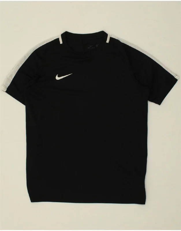 Men's Shirts with Barrel CuffsNIKE Boys Dri Fit T-Shirt Top 13-14 Years XL Black Colourblock Polyester Men's Shirts with Barrel CuffsNIKE Boys Dri Fit T-Shirt Top 13-14 Years XL Black Colourblock Polyester