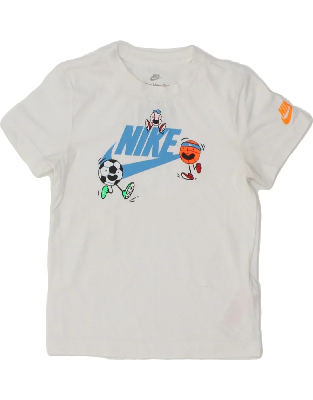 Comfortable Men's Polo ShirtsNIKE Boys Graphic T-Shirt Top 6-7 Years White Cotton