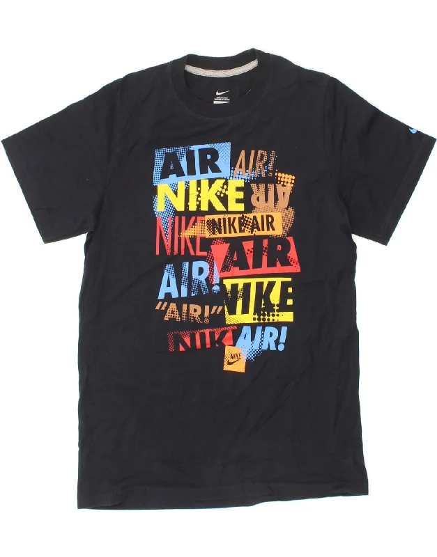 Men's Shirts with Surplice HemlinesNIKE Boys Nike Air Graphic T-Shirt Top 12-13 Years  Large Navy Blue Cotton