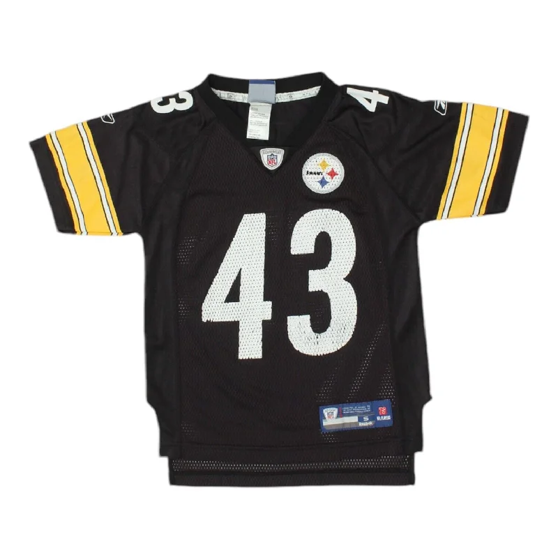 Men's Casual Shirts for Everyday WearPittsburgh Steelers Troy Polamalu Kids Black Reebok Jersey | NFL Boys Sportswear