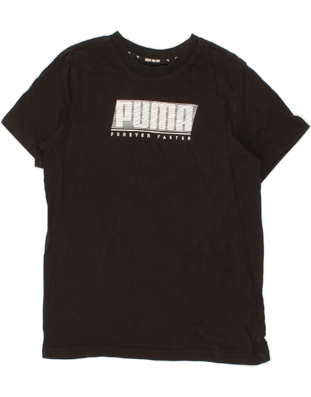 Men's Shirts with Short PlacketsPUMA Boys Graphic T-Shirt Top 11-12 Years Black Cotton