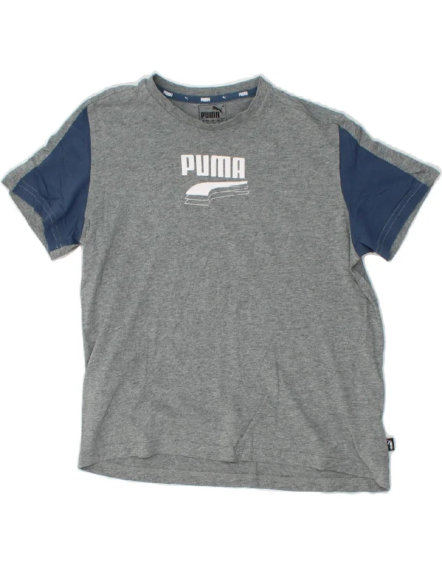 Men's Shirts with Antimicrobial TreatmentPUMA Boys Graphic T-Shirt Top 11-12 Years Grey Colourblock Cotton Men's Shirts with Antimicrobial TreatmentPUMA Boys Graphic T-Shirt Top 11-12 Years Grey Colourblock Cotton