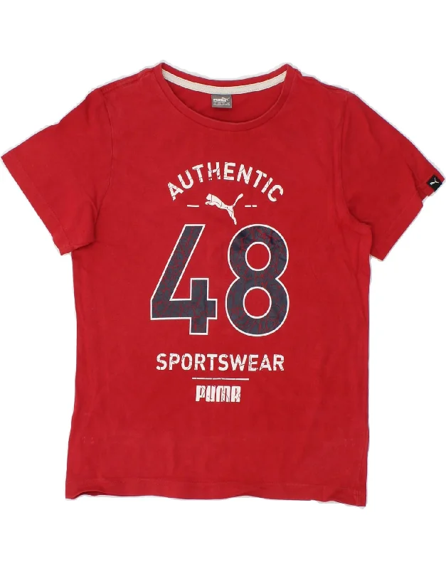 Men's Shirts with Custom MonogramsPUMA Boys Graphic T-Shirt Top 11-12 Years Large Red Cotton Men's Shirts with Custom MonogramsPUMA Boys Graphic T-Shirt Top 11-12 Years Large Red Cotton