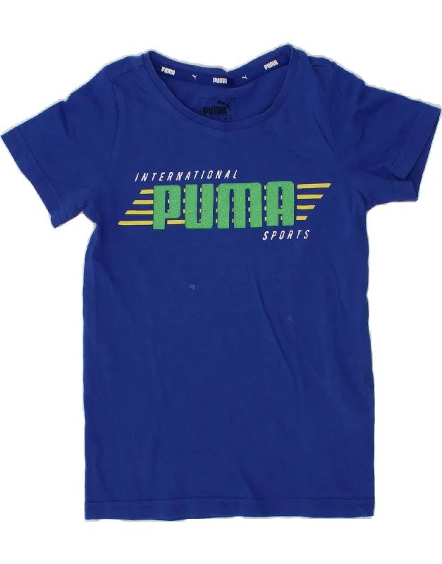 Men's Shirts with Patchwork SleevesPUMA Boys Graphic T-Shirt Top 3-4 Years Blue Cotton Men's Shirts with Patchwork SleevesPUMA Boys Graphic T-Shirt Top 3-4 Years Blue Cotton
