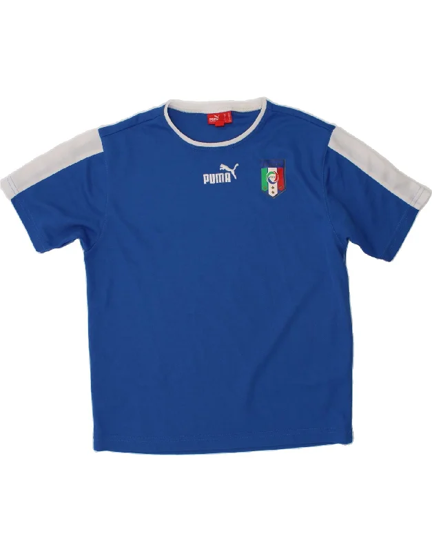Men's Performance Shirts for SportsPUMA Boys Italia Graphic T-Shirt Top 9-10 Years Medium Blue Colourblock Men's Performance Shirts for SportsPUMA Boys Italia Graphic T-Shirt Top 9-10 Years Medium Blue Colourblock