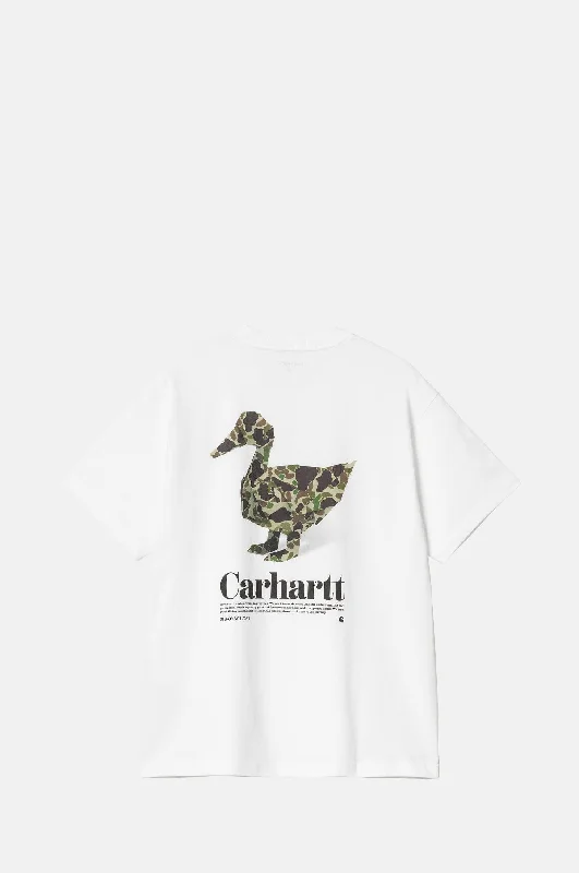 Men's Shirts with Convertible CollarsS/S Fold Duck T-Shirt White