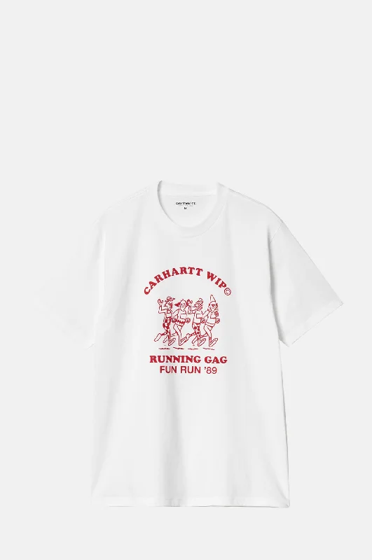 Men's Shirts with French CuffsS/S Fun Run T-Shirt White/Red