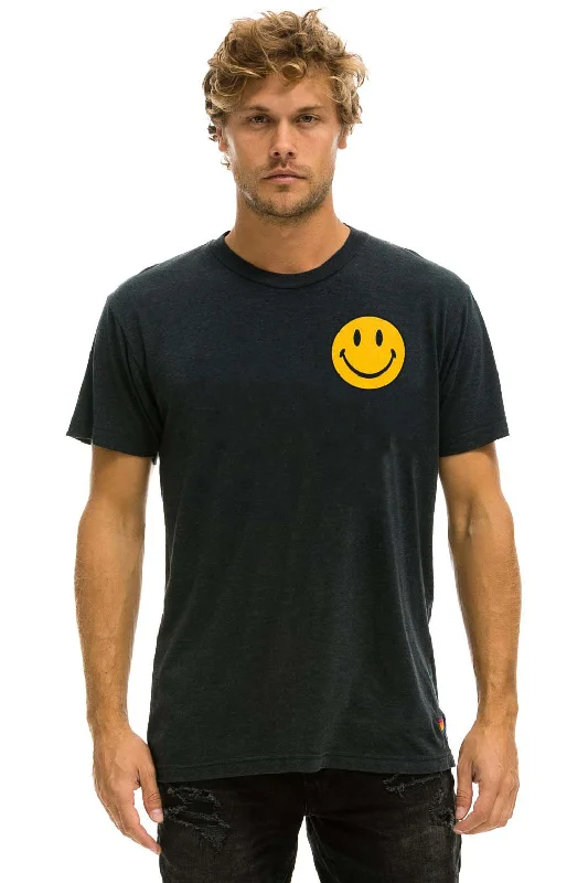 Men's Shirts with Barrel CuffsSMILEY 2 CREW TEE - CHARCOAL
