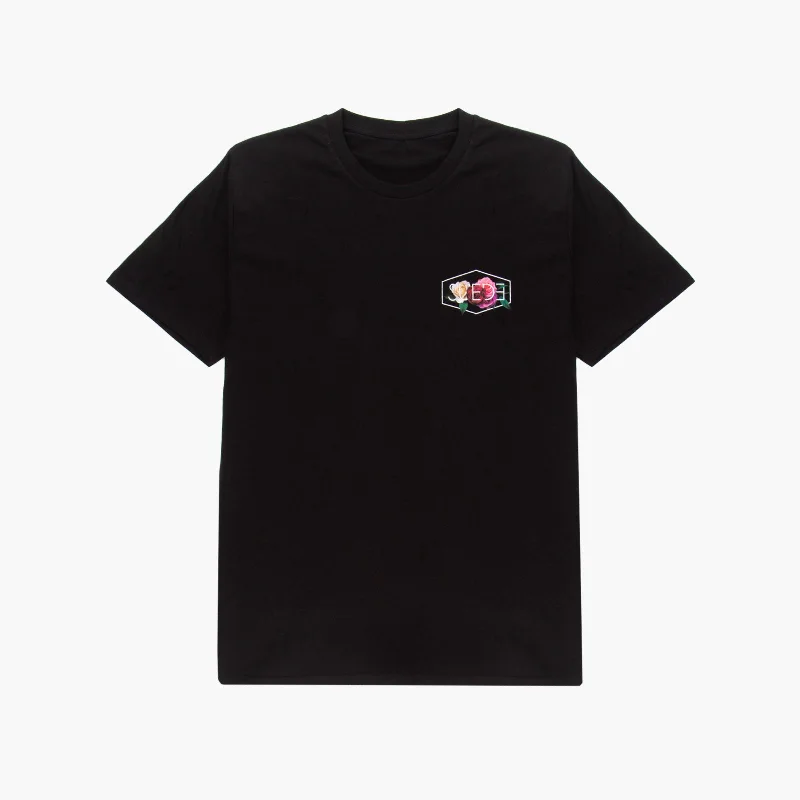 Stylish Men's HenleysSUEDE Floral Logo T-Shirt