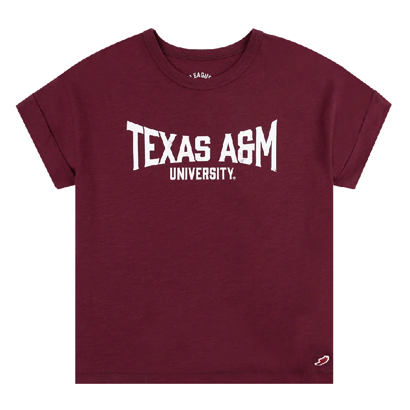 Men's Shirts with Pleated HemlinesTexas A&M University Slub Short Sleeve Tee