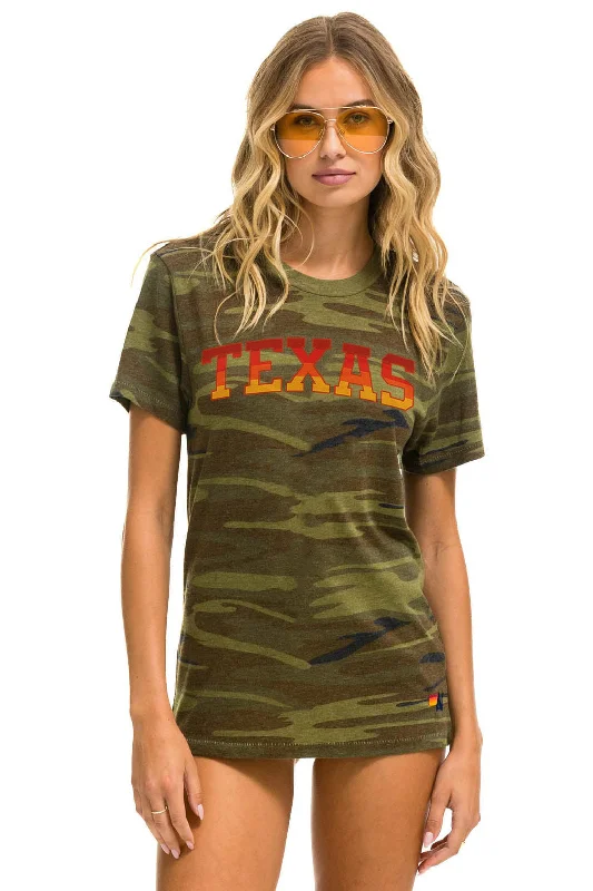 Men's Shirts with Embellished SleevesUNIVERSITY OF TEXAS CREW TEE SHIRT - CAMO