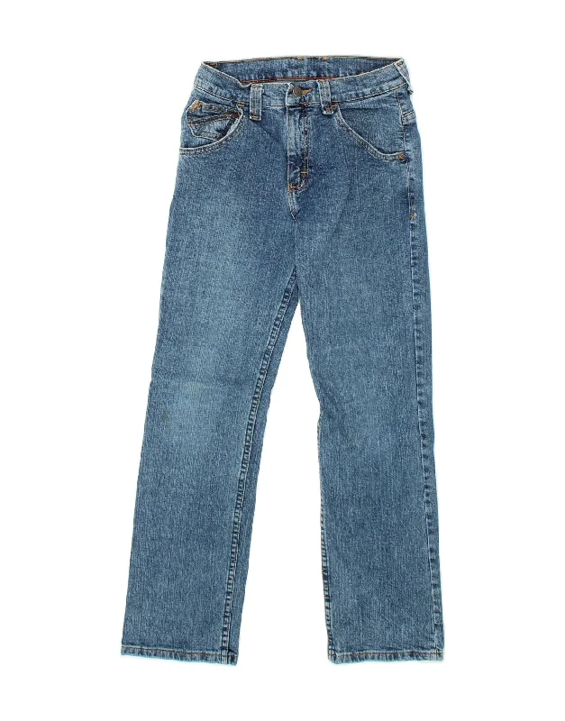Yoked Back Men's JeansWRANGLER Boys Regular Straight Jeans 11-12 Years W26 L26 Navy Blue Cotton